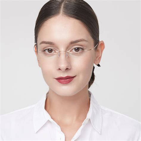 rimless oval glasses frames